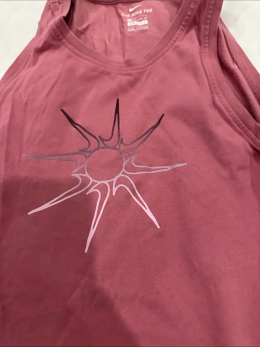 Nike Women’s Mauve Tank Top with Sun Graphic